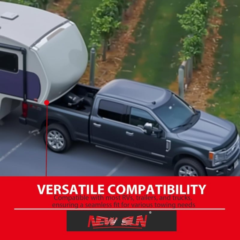 NEW SUNÂ® Superior 7 Pin Trailer Plug, RV-Style 7 Way Flat Blade Connector Made by Cooper & Silver Color Plated, Heavy-Duty, Weatherproof & Anti-Rust Reliable 7 Prong Trailer Wiring Tow Plug - Image 2